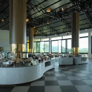 White Elephant Restaurant Anaikatti spacious dining with premium interiors