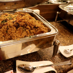 Balcony view from Poppys Hotel Madurai overlooking serene surroundings