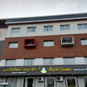 Traditional South Indian thali served at Mapilai Gounder Restaurant Kumbakonam