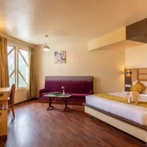 Spacious family room interior at Poppys Pleasant Stay Kodaikanal